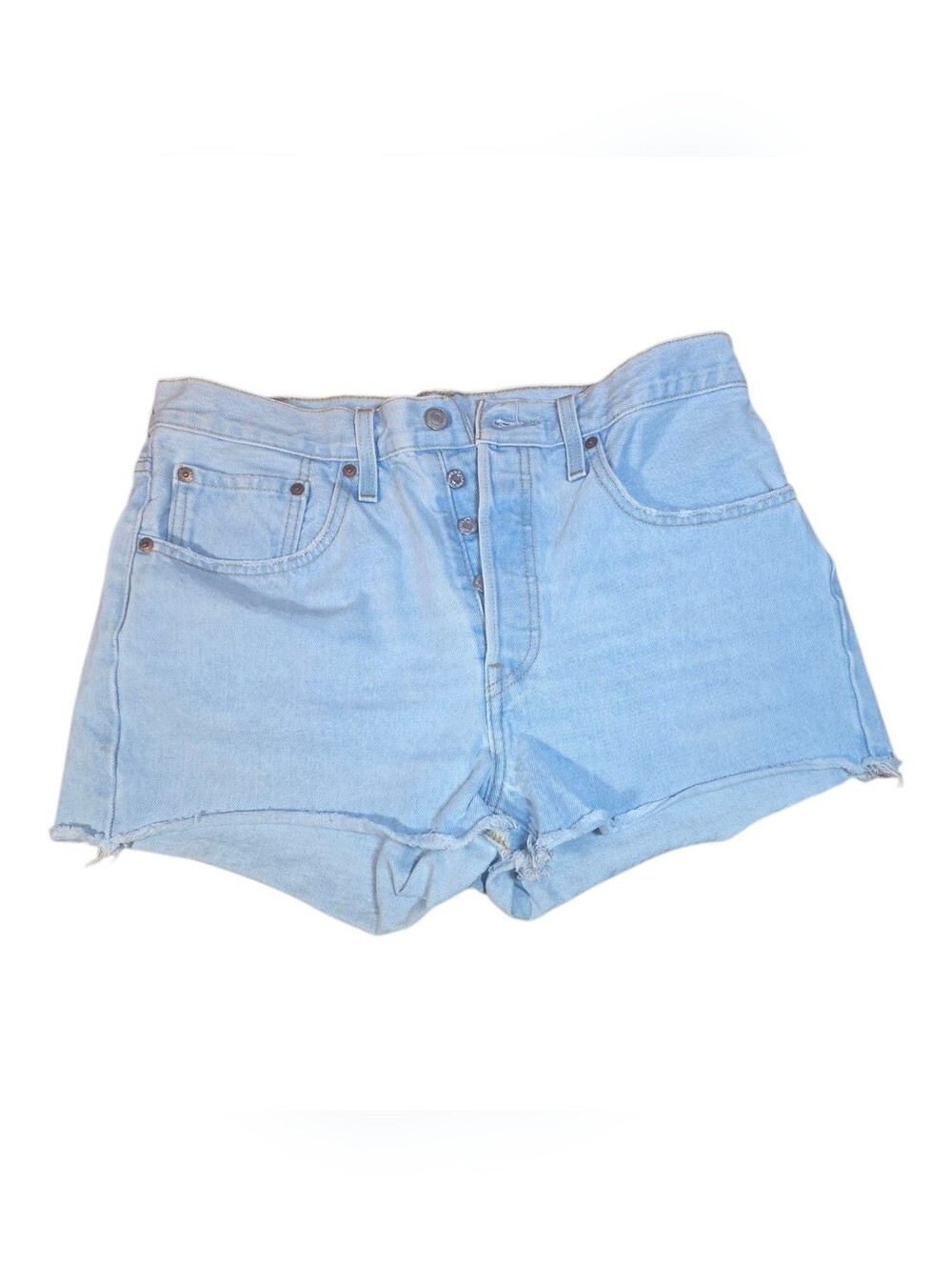 Levis Shorts 501 Denim Faded Blue Womens Size Large